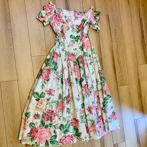 Vintage Floral Tea Dress